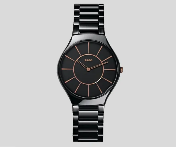 Rado Ceramica Quartz Black Dial Men's Watch